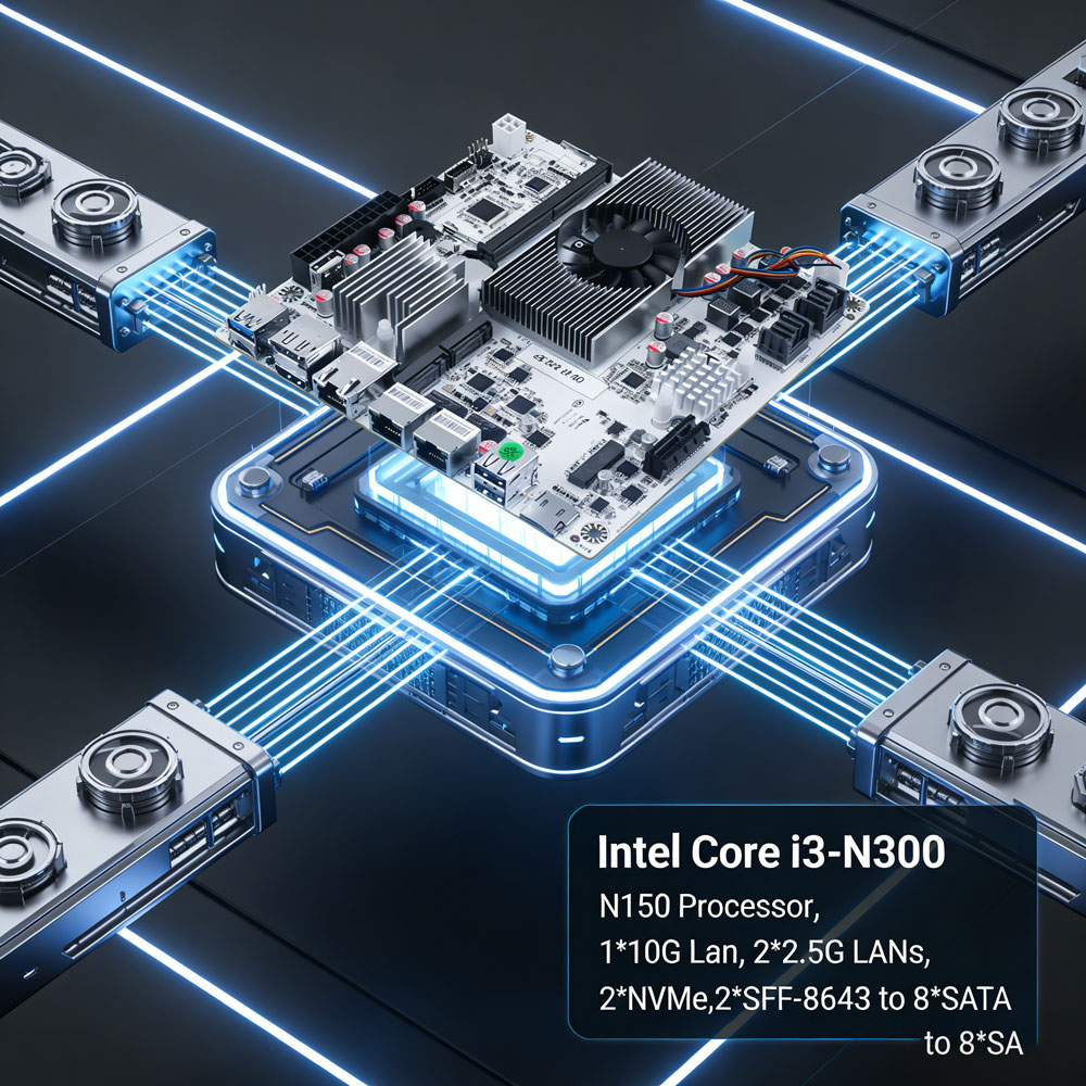 Nas Motherboard 8 Sata Mini Itx - Материнская плата Mini ITX для NAS