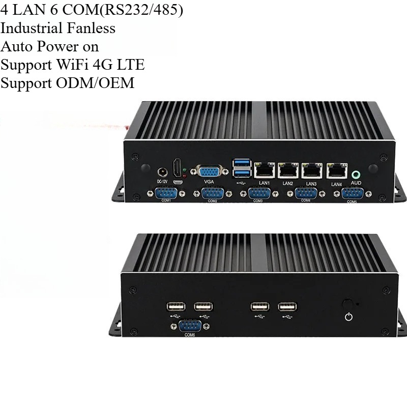 Fanless Industrial Pc Rs485 Core I7 - Безвентиляторный промышленный мини-ПК Core i3/i5/i7, 4