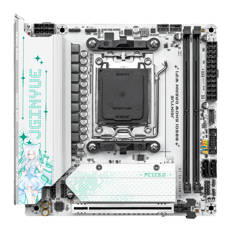 Материнская плата JGINYUE B850 – обзор и цена Nas Motherboard 8 Sata Mini Itx