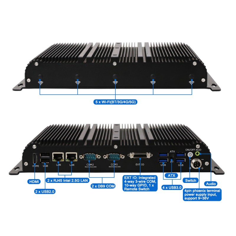 Промышленный безвентиляторный  – обзор и цена Fanless Industrial Pc Rs485 Core I7