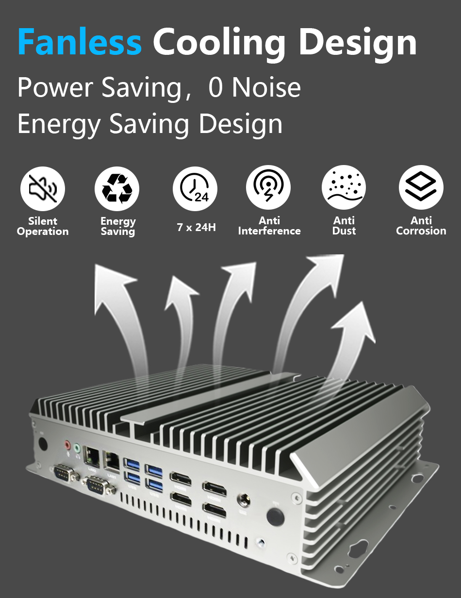 Безвентиляторный промышленный  – обзор и цена Fanless Industrial Pc Rs485 Core I7