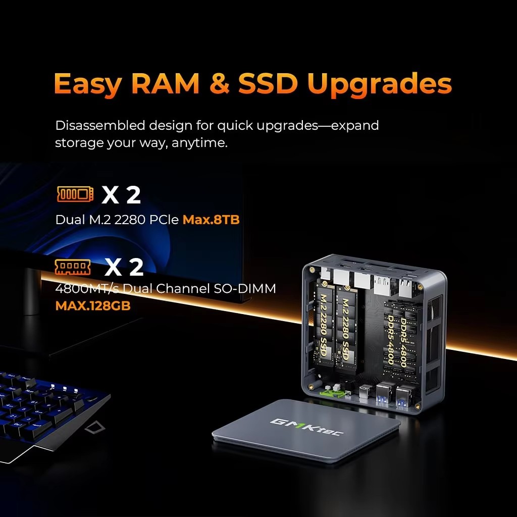 Игровой мини-ПК GMKtec K6 M6 U – обзор и цена Amd Ryzen 7 7840Hs Mini Pc