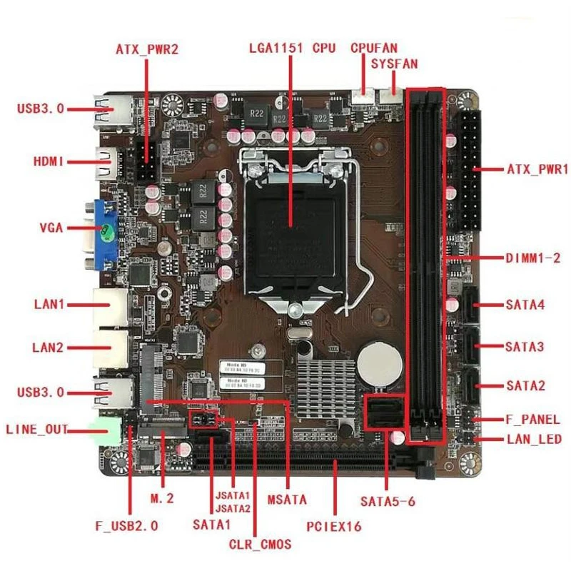 Материнская плата B365 Mini-IT – обзор и цена Nas Motherboard 8 Sata Mini Itx