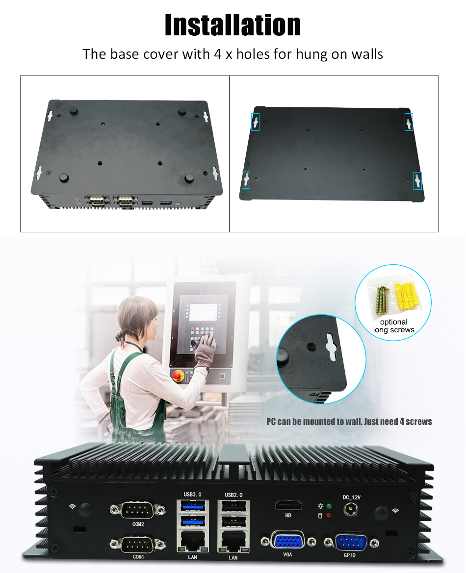 Встроенный безвентиляторный ПК – обзор и цена Fanless Industrial Pc Rs485 Core I7
