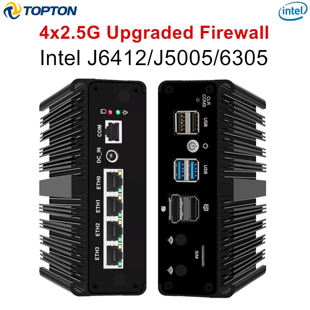 Мини-ПК Intel N150 с функцией  – обзор и цена Pfsense Firewall Router 2.5G 4 I226